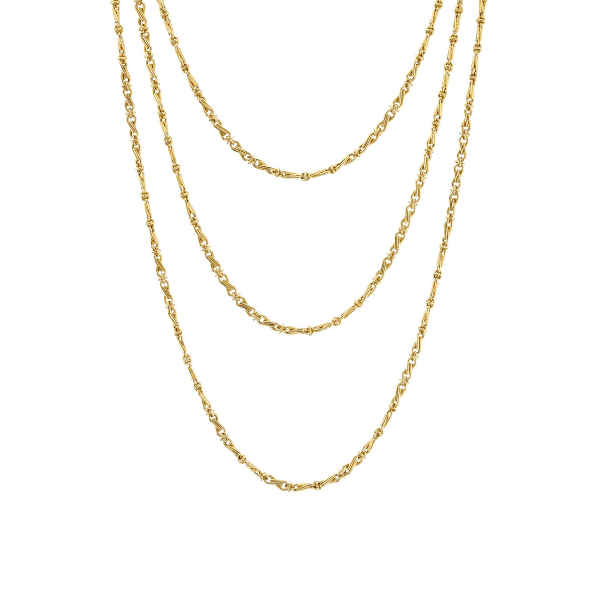 Victorian 18KT Yellow Gold Necklace front