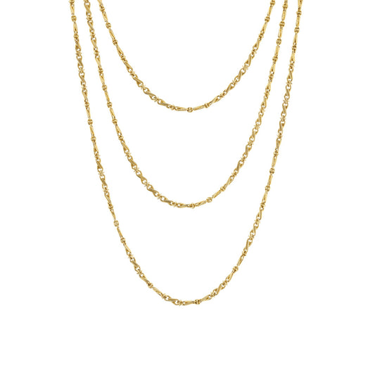 Victorian 18KT Yellow Gold Necklace front
