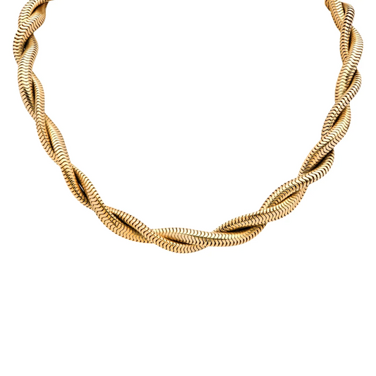 Contemporary 14KT Yellow Gold Necklace front