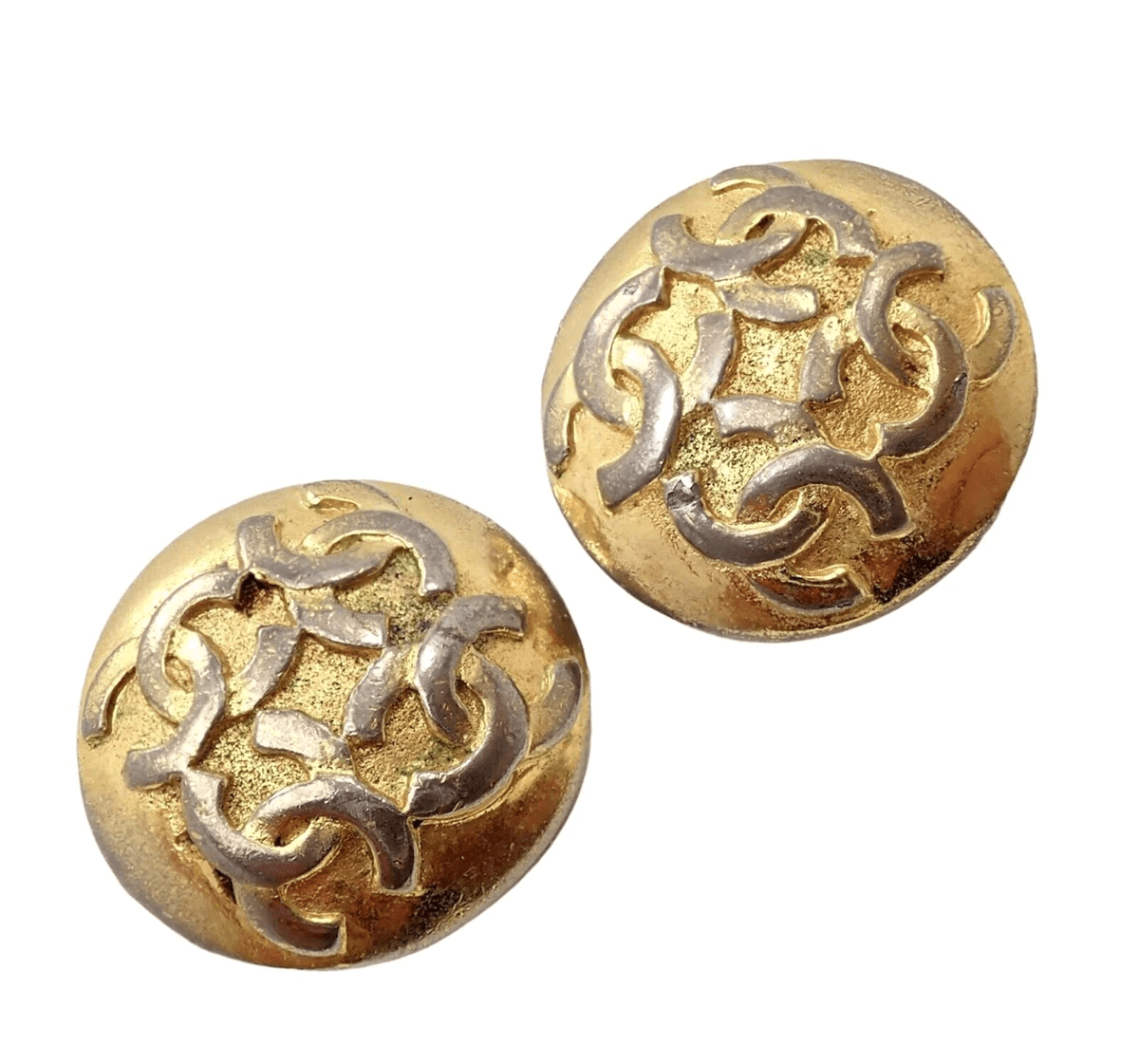 example of button earrings