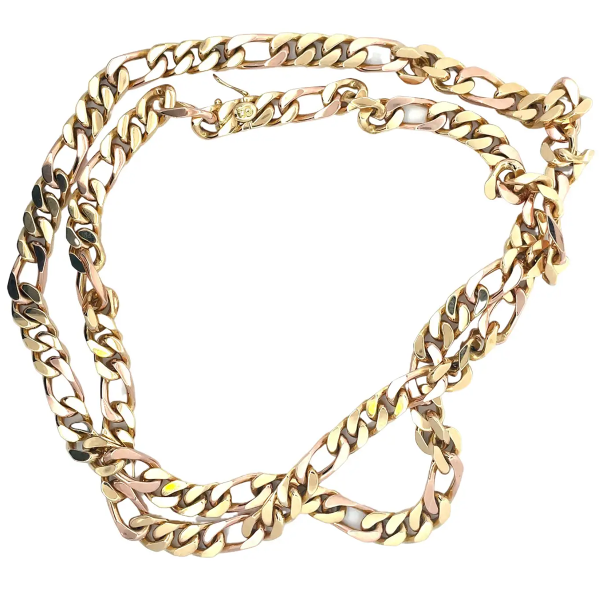 Bulgari 1970s 18KT Yellow Gold Long Chain Necklace front view