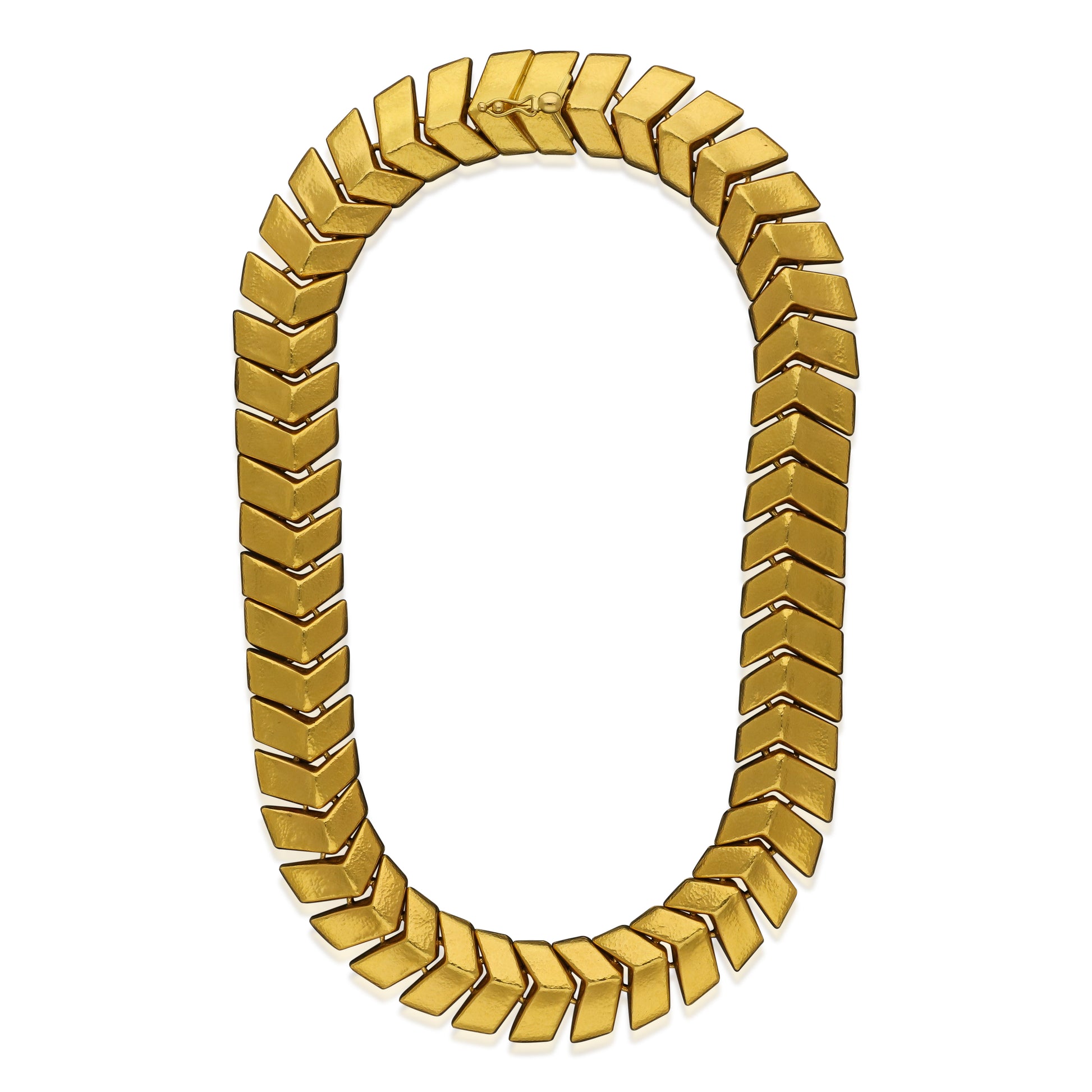 Ilias Lalaounis 1970s 18KT Yellow Gold 'Luristan to Persepolis' Collection Necklace front view