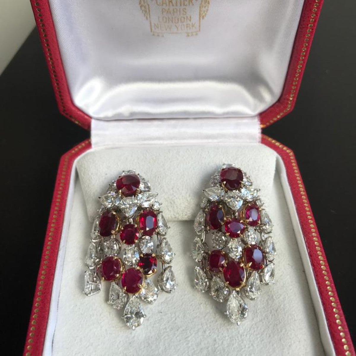 Ruby and Diamond Halo Stud Earrings