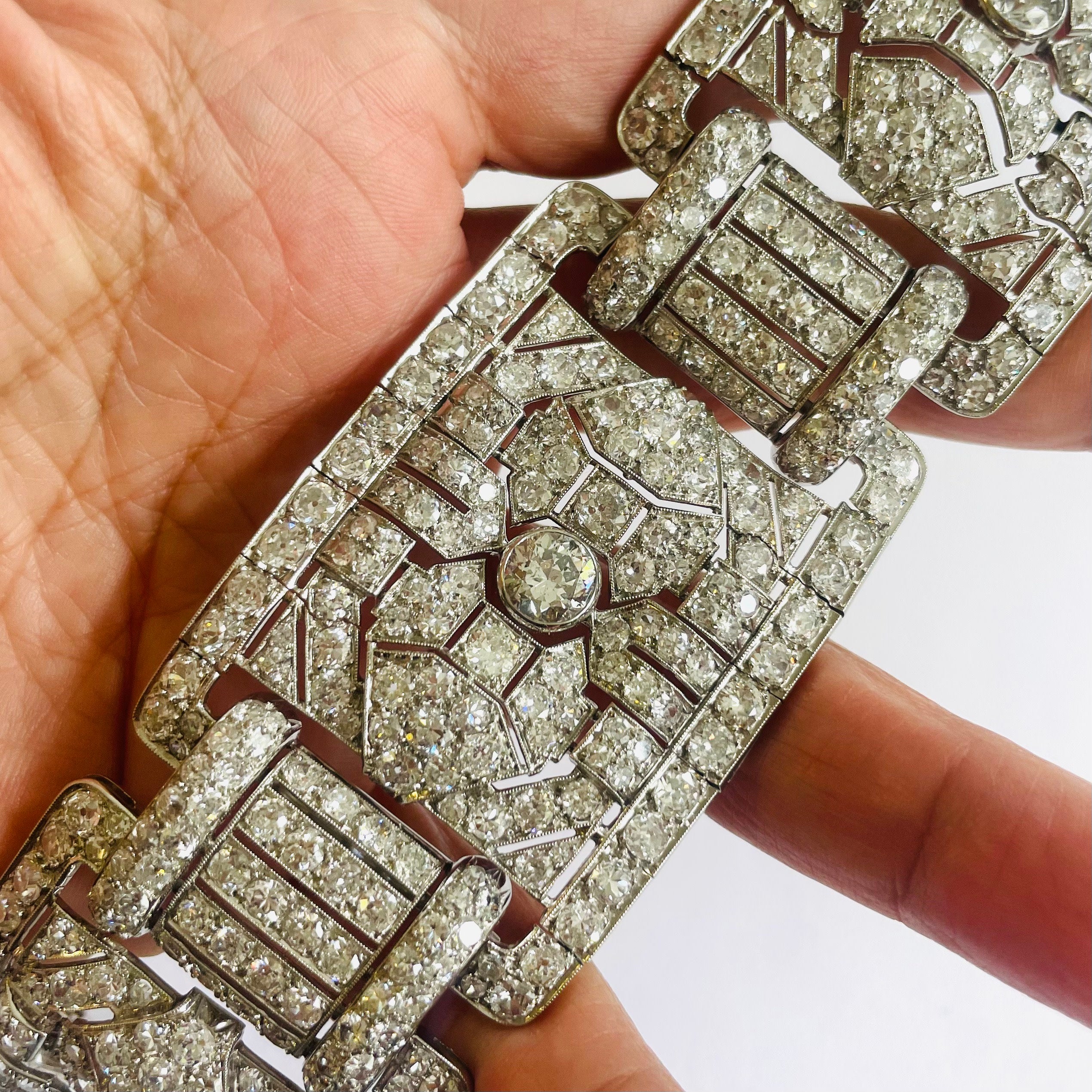 Amazon.com: Halukakah Diamond Gold Bracelet for Men,18k Real Gold Plated  Square Black Diamond Bracelet 8.5