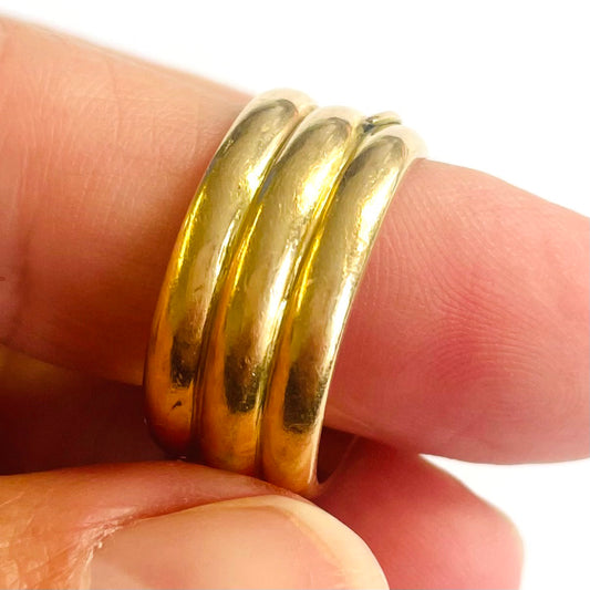 Art Nouveau 18KT Yellow Gold Diamond Snake Ring back