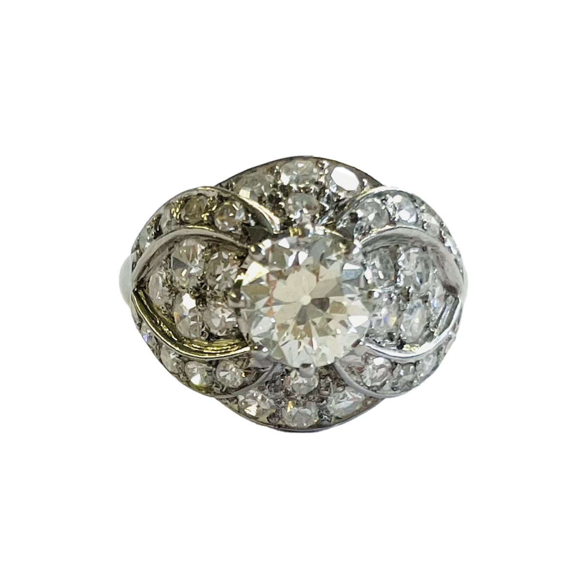 Edwardian Platinum Diamond Ring front