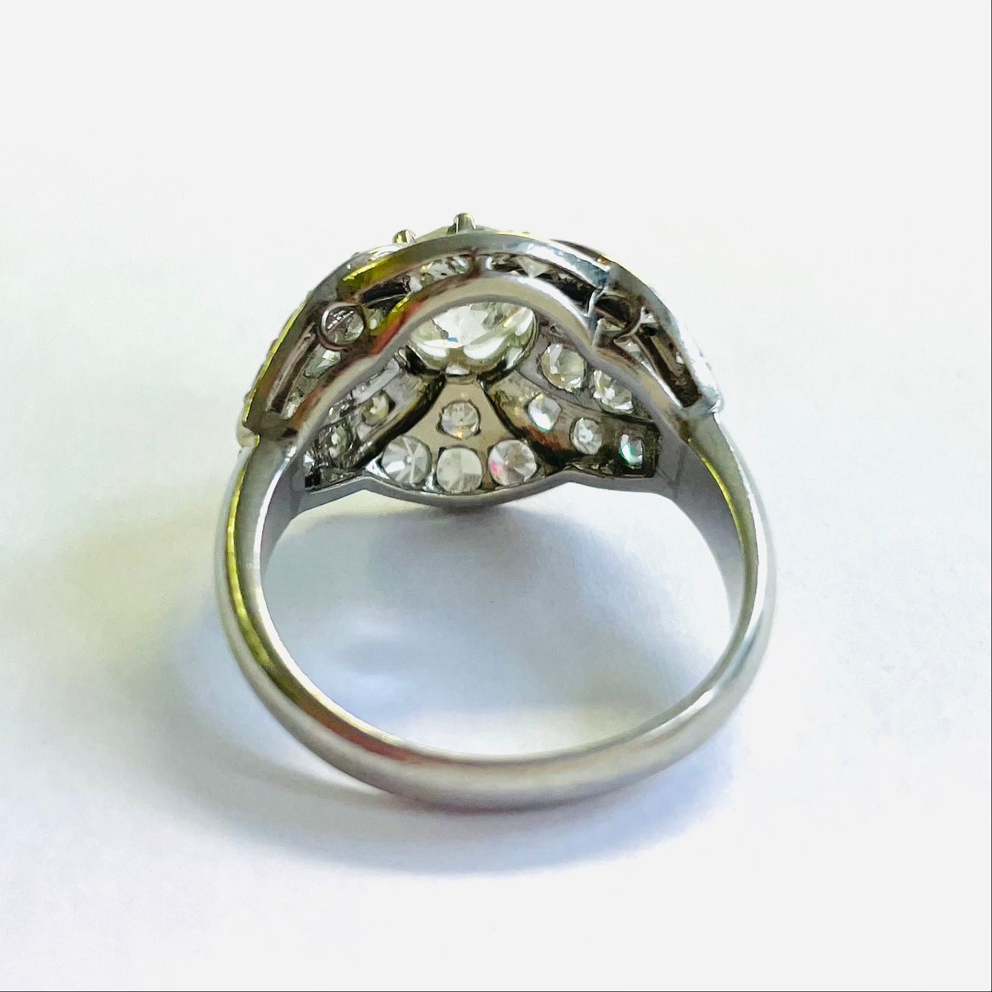 Edwardian Platinum Diamond Ring back