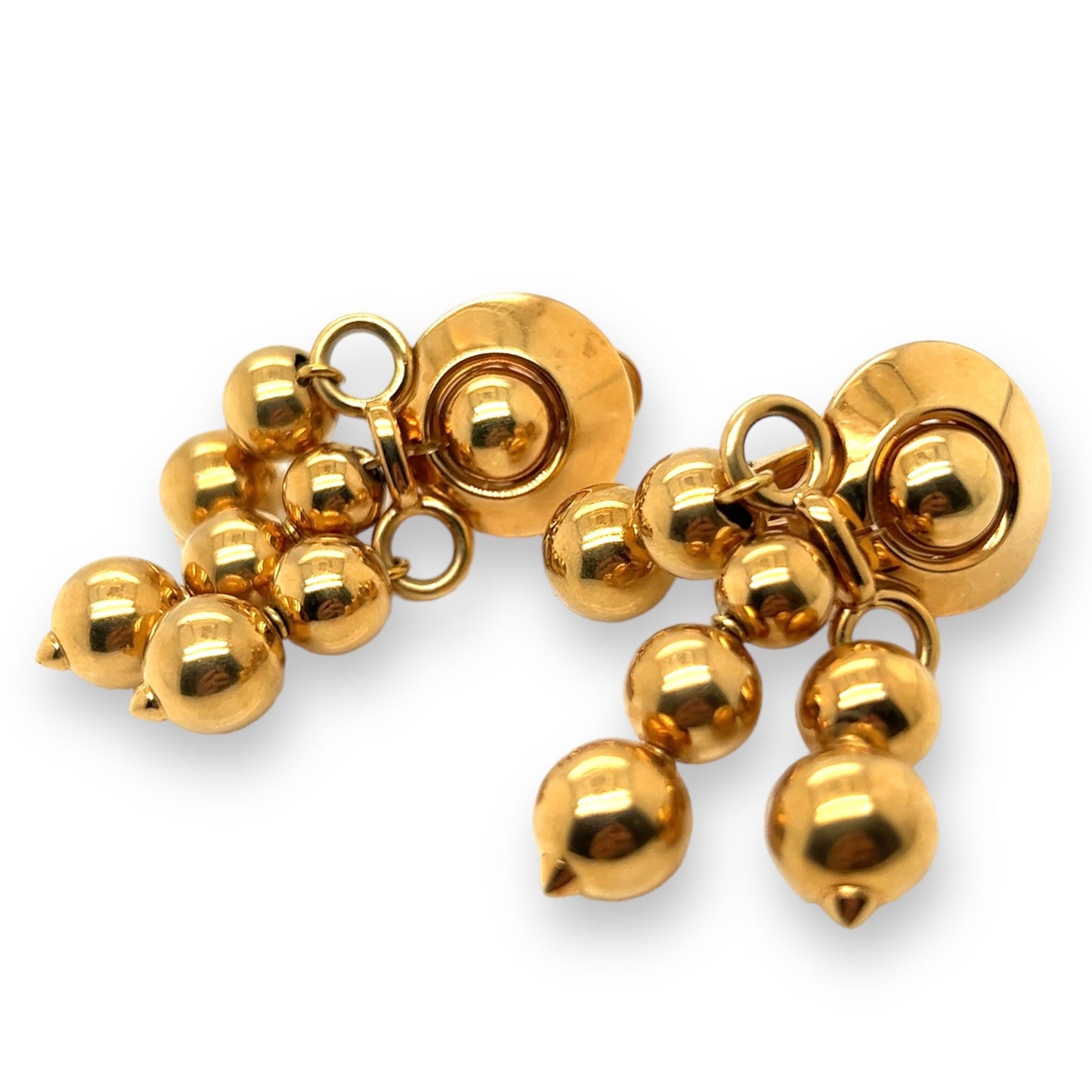 Bulgari 1950s 18KT Yellow Gold Bead Earrings front