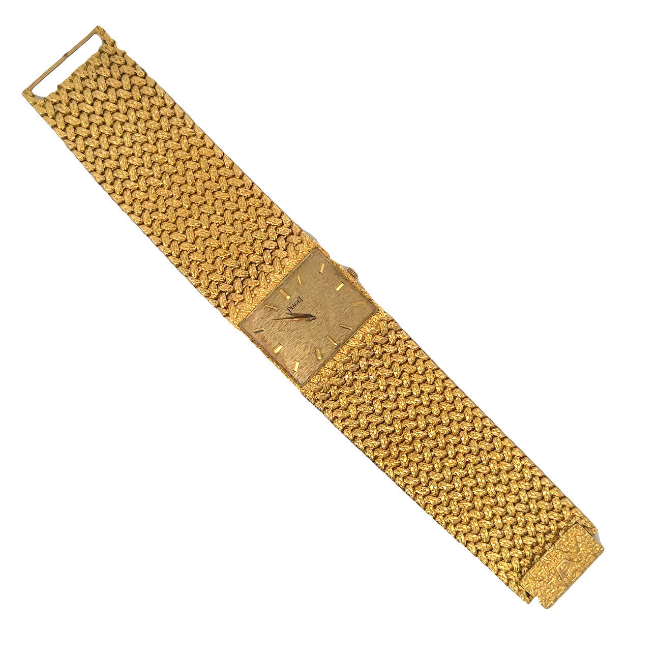 Piaget 1980s 18KT Yellow Gold Watch Bracelet front