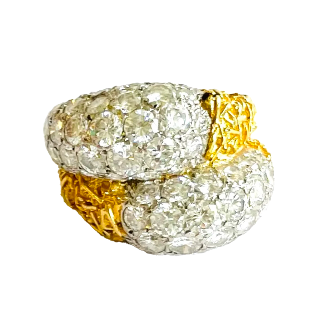 Van Cleef & Arpels 1960s 18KT Yellow Gold Diamond Ring front