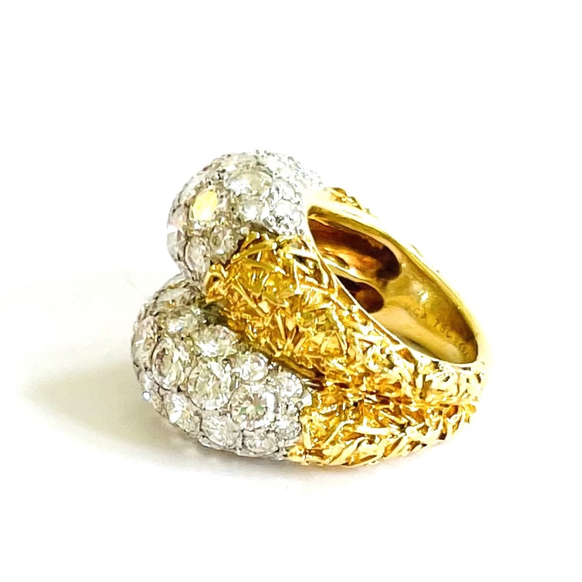 Van Cleef & Arpels 1960s 18KT Yellow Gold Diamond Ring side