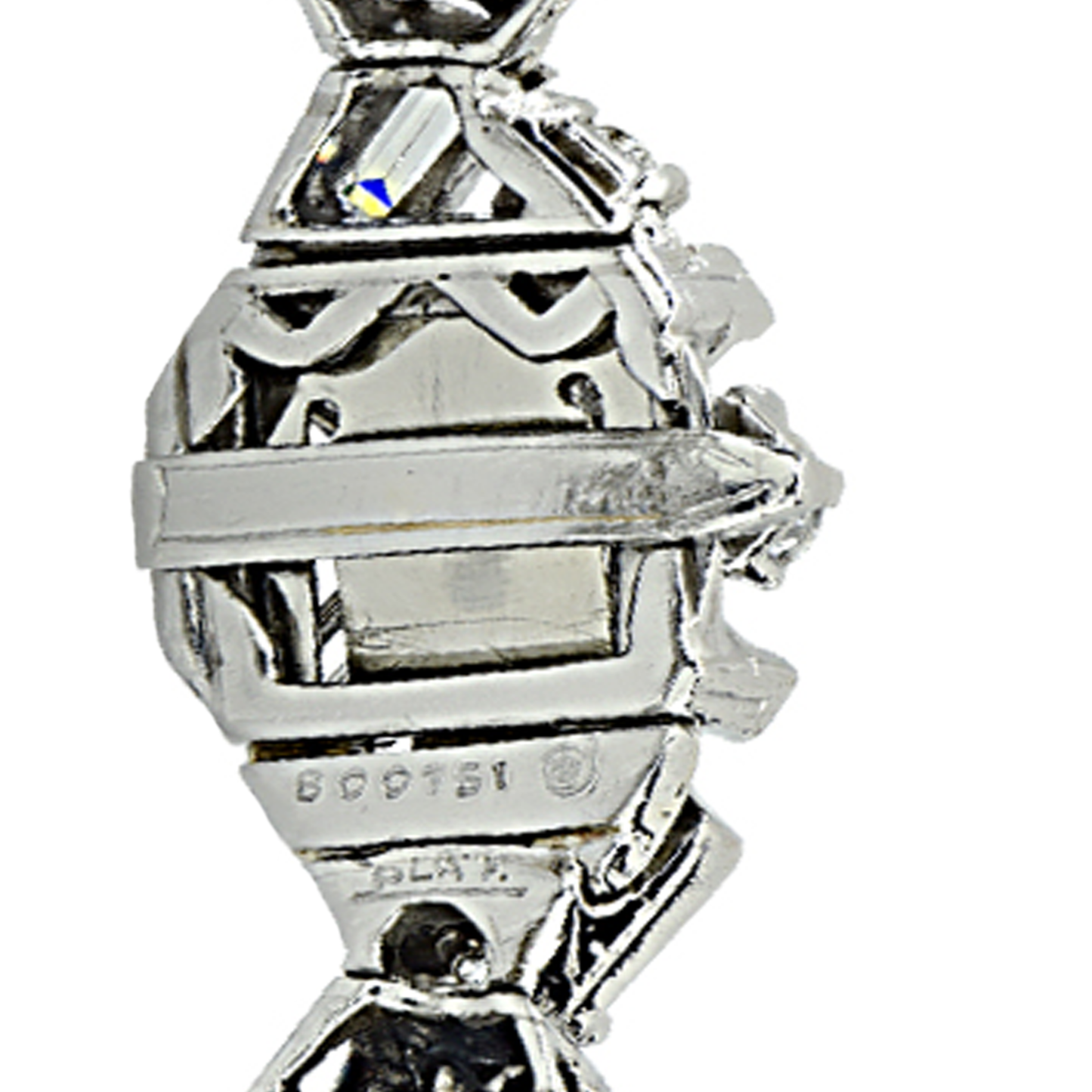 Oscar Heyman 1970s Platinum Diamond Bracelet close-up details