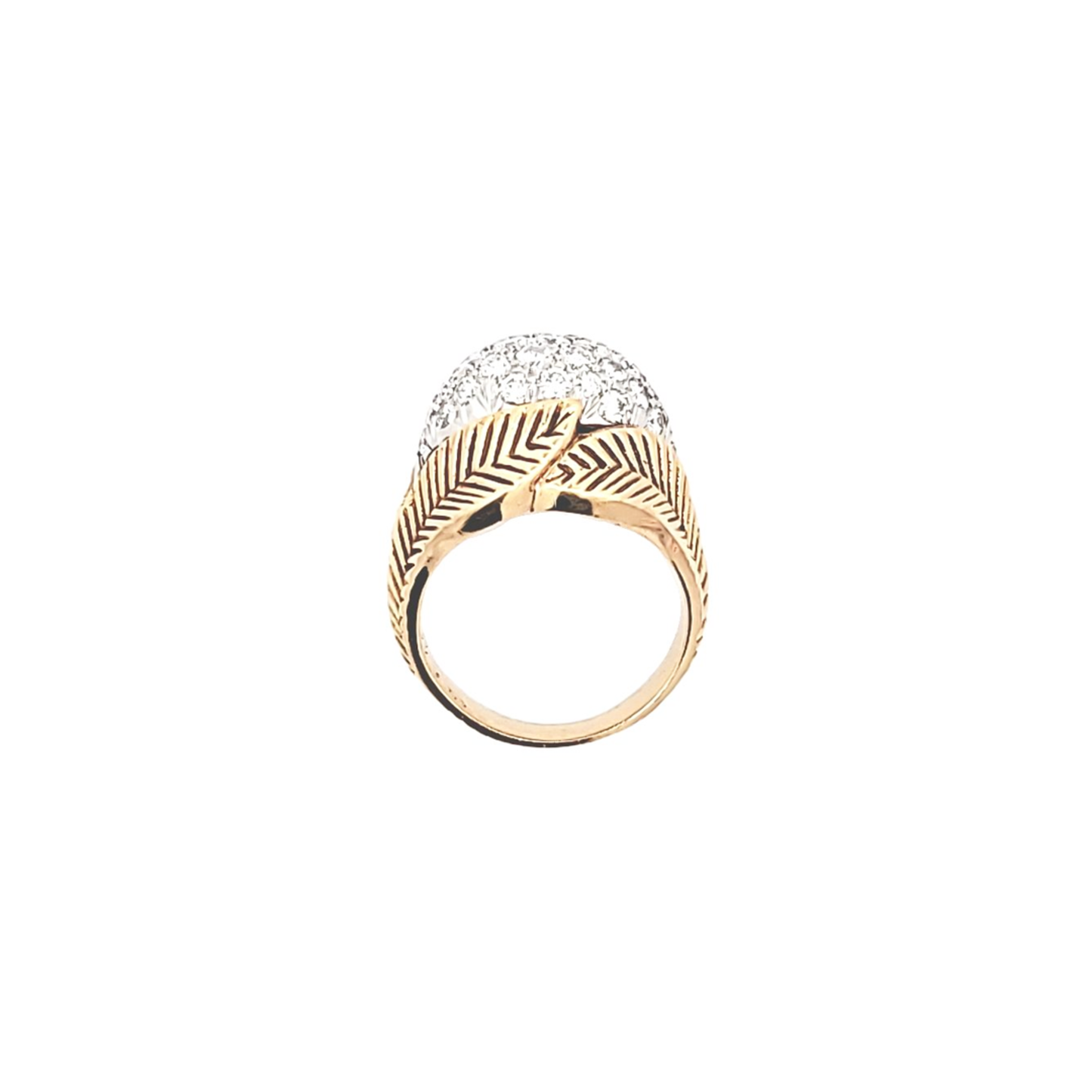 Van Cleef & Arpels 1950s 18KT Yellow Gold Diamond Ring profile