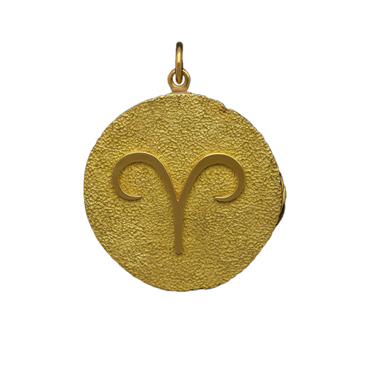 Tiffany & Co. 1970s 18KT Yellow Gold Aries Pendant back