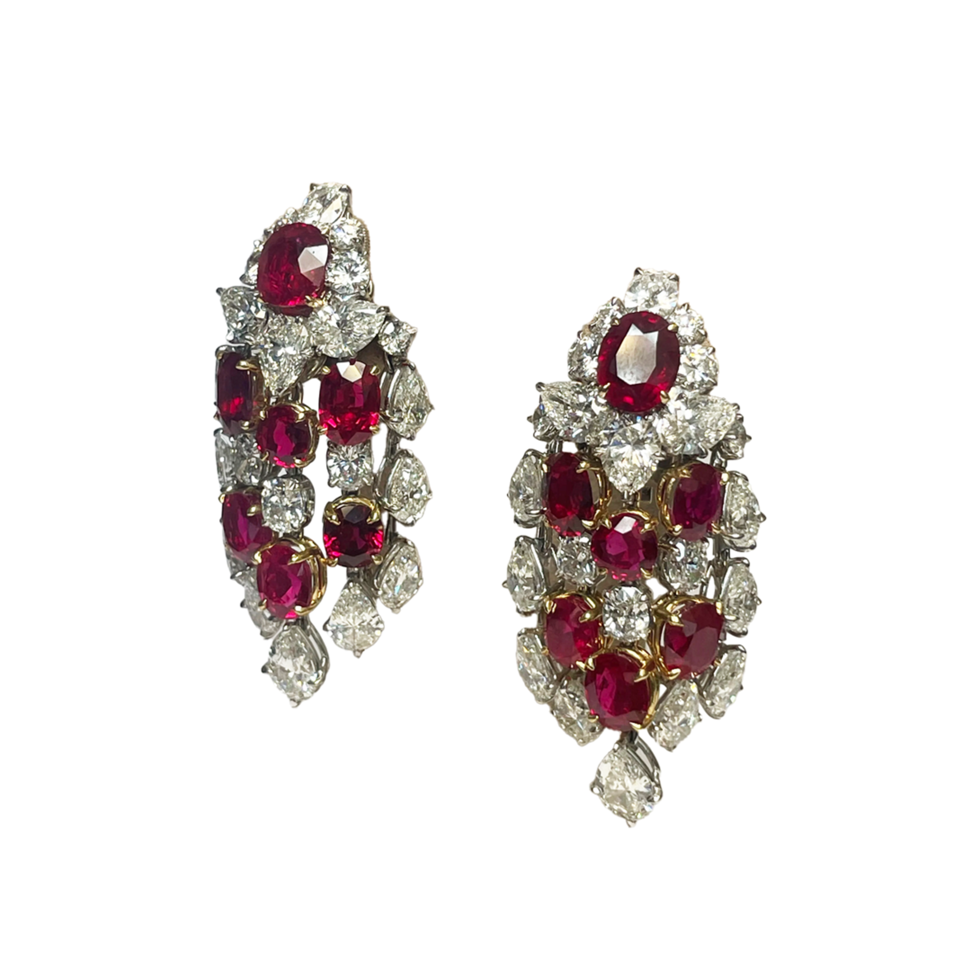 Platinum ruby store earrings