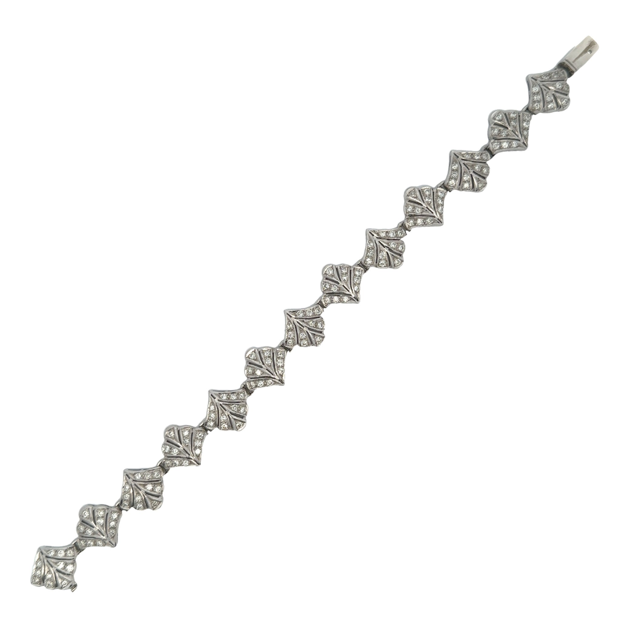 1970s 18KT White Gold Diamond Bracelet