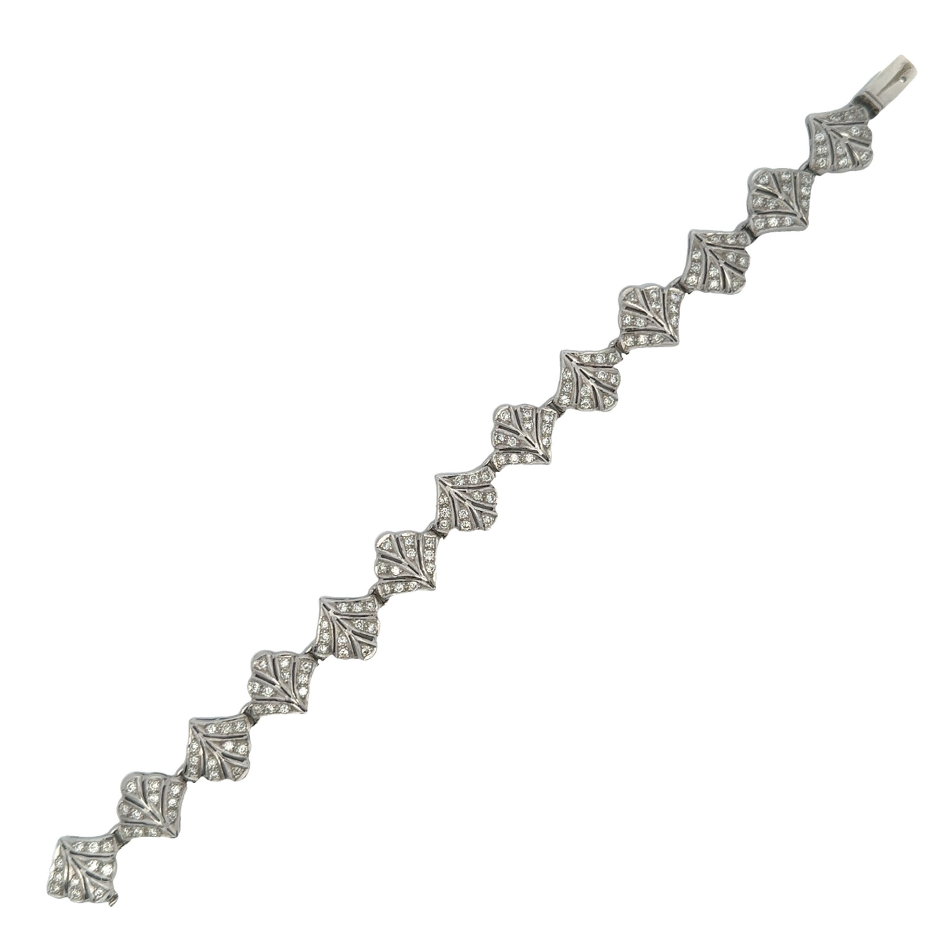 1970s 18KT White Gold Diamond Bracelet front