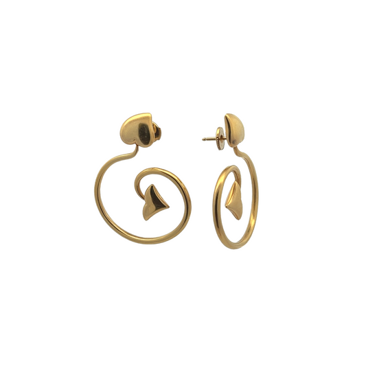 Christian Dior Post-1980s 18KT Yellow Gold Earrings front