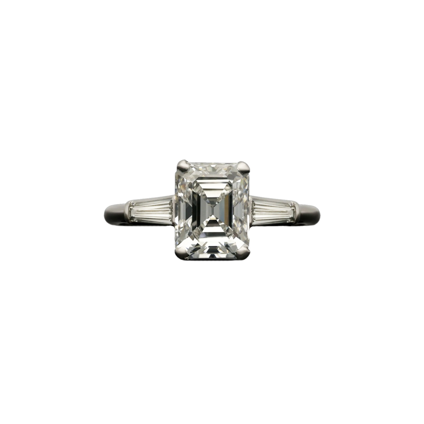 Cartier 1950s Platinum Diamond Ring front
