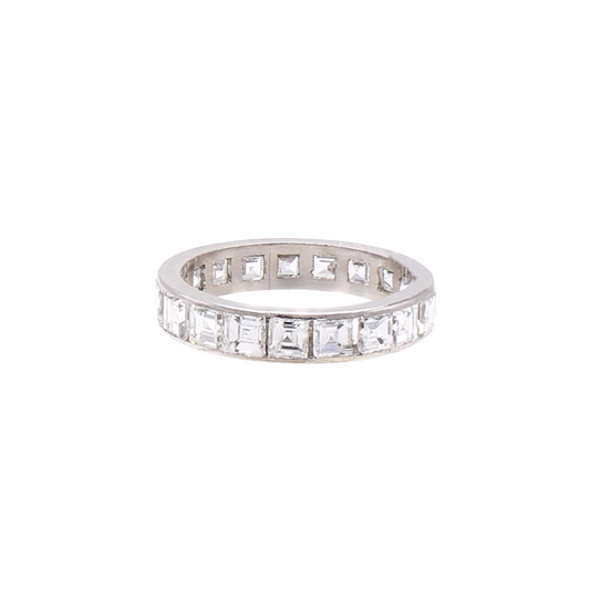 Art Deco Platinum Diamond Ring front