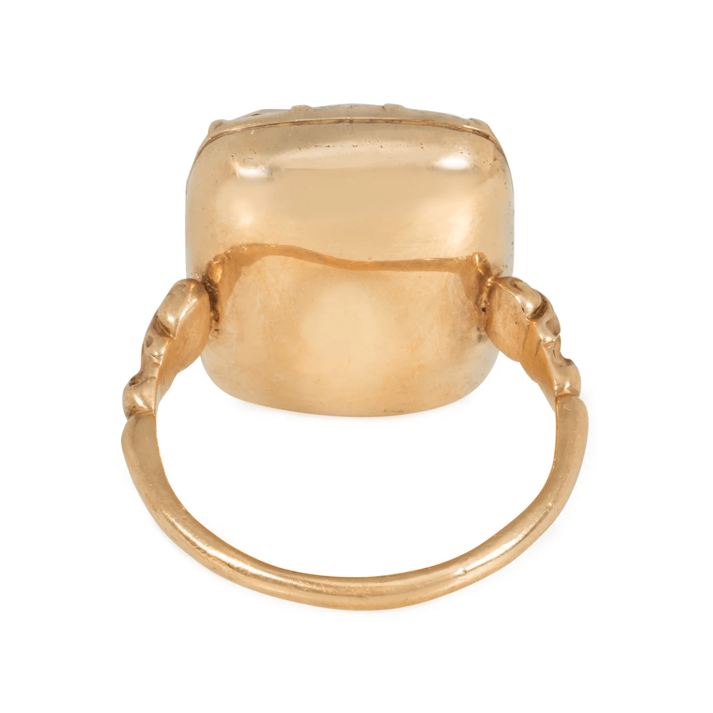 Georgian 18KT Yellow Gold Topaz Ring back