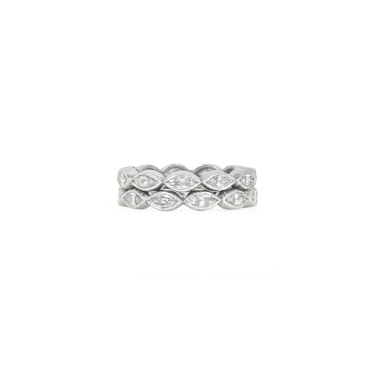 Art Deco Platinum Diamond Rings front