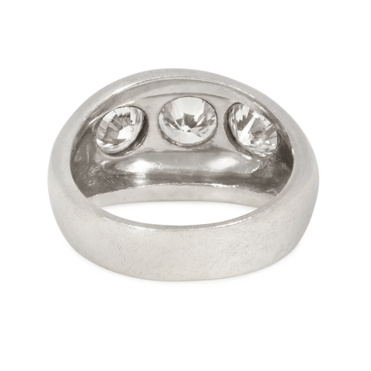 Art Deco Platinum Diamond Ring back