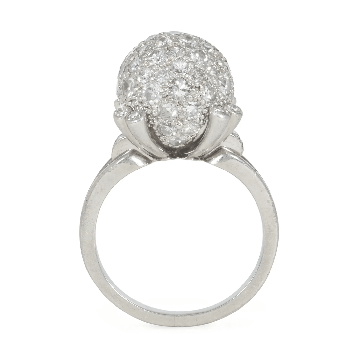 Art Deco Platinum Diamond Ring profile