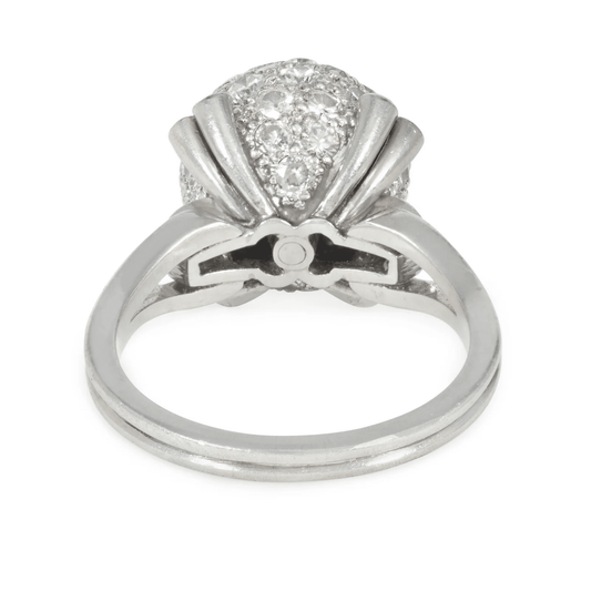 Art Deco Platinum Diamond Ring back