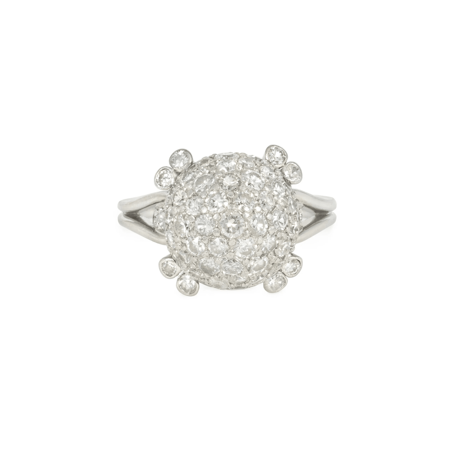 Art Deco Platinum Diamond Ring front