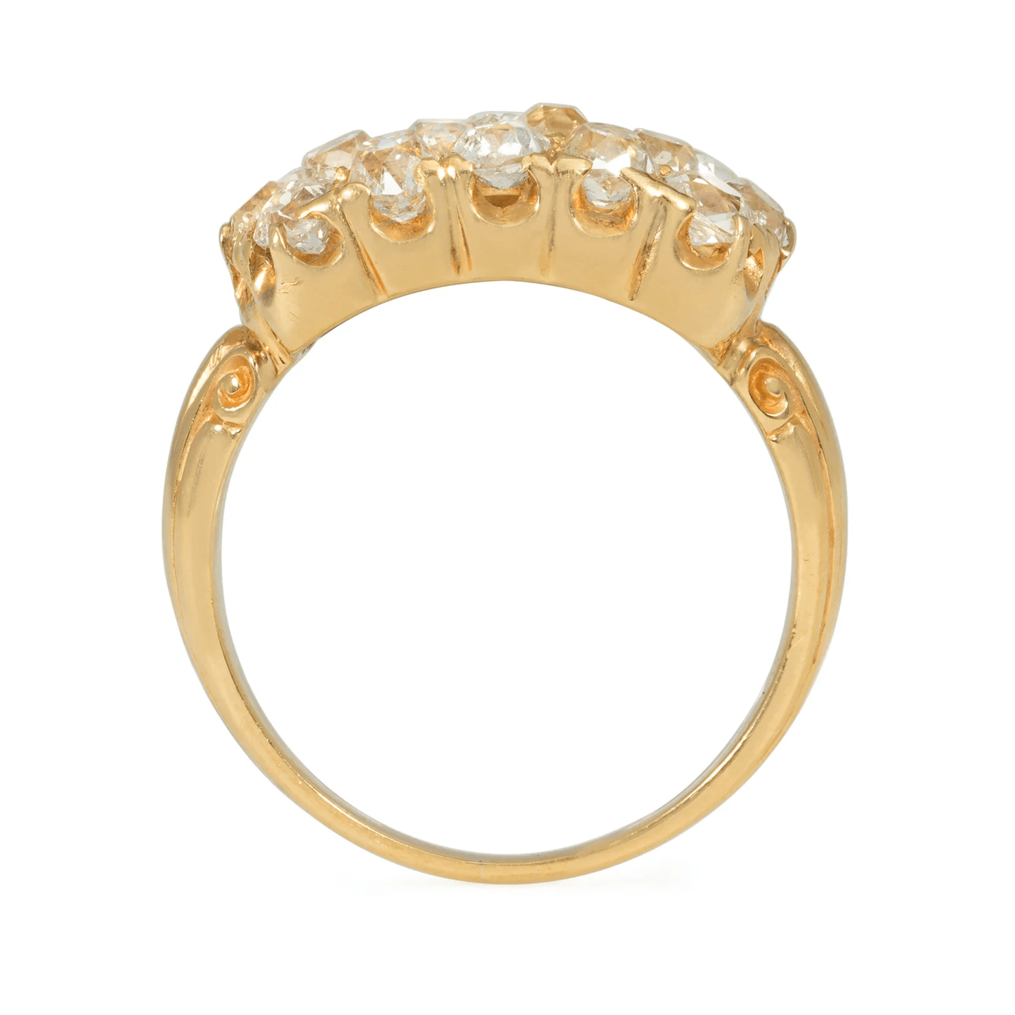 Victorian 18KT Yellow Gold Diamond Ring profile