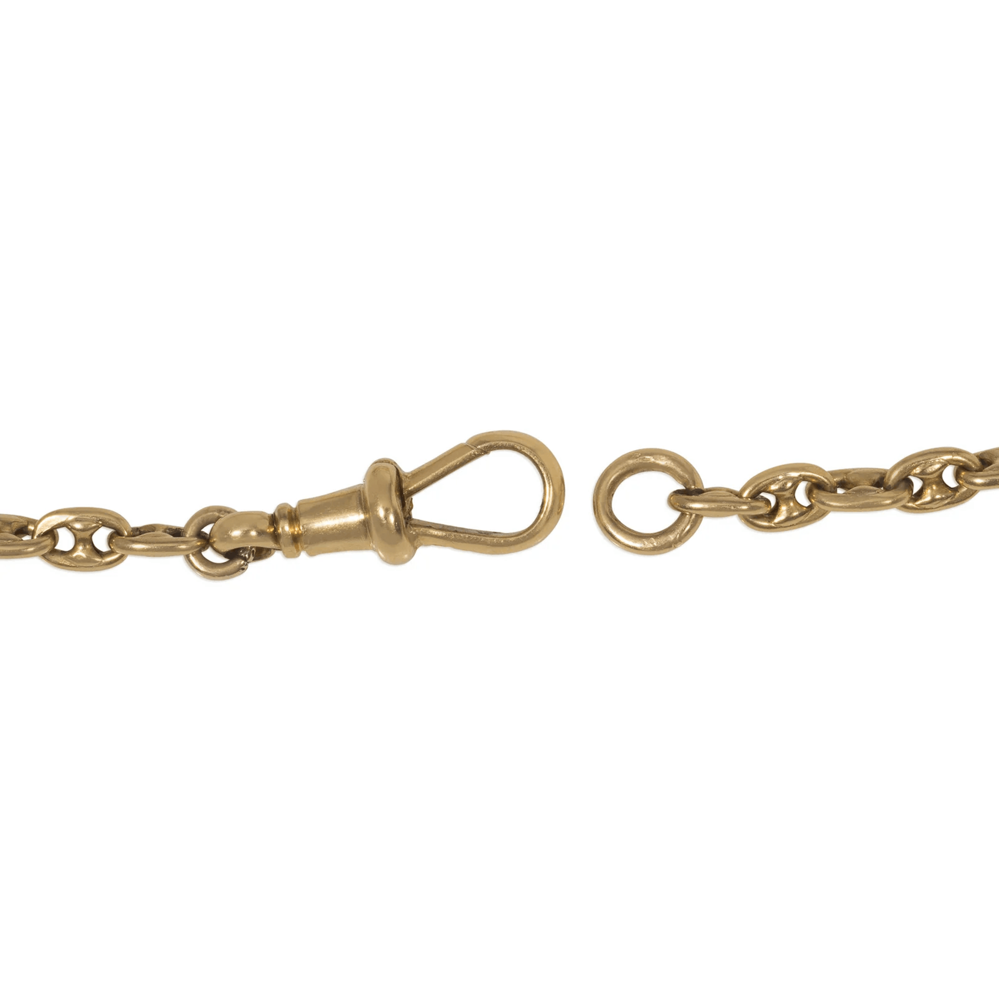 Victorian 18KT Yellow Gold Necklace close-up of clasp
