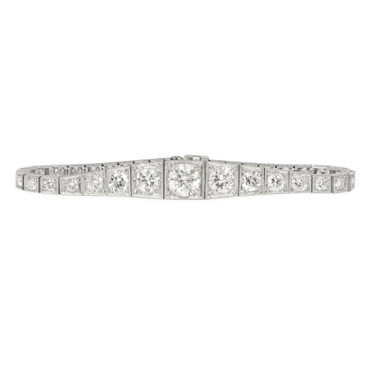 J.E. Caldwell Art Deco Platinum Diamond Bracelet front