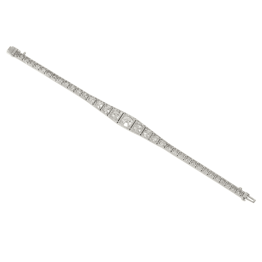 J.E. Caldwell Art Deco Platinum Diamond Bracelet back