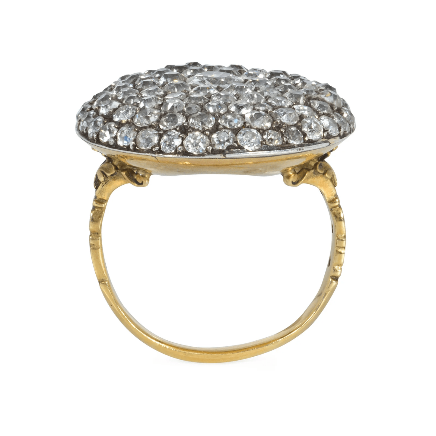 Georgian 18KT Yellow Gold Diamond Ring profile