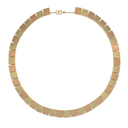 Retro 14KT Rose & Yellow Gold Necklace back