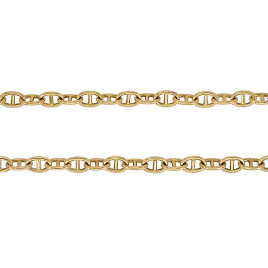 Boucheron French 1960s 18KT Yellow Gold Necklace close-up of chain