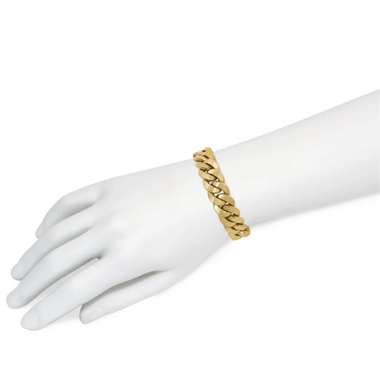 Cartier Paris 1950s 18KT Yellow Gold Bracelet on wrist