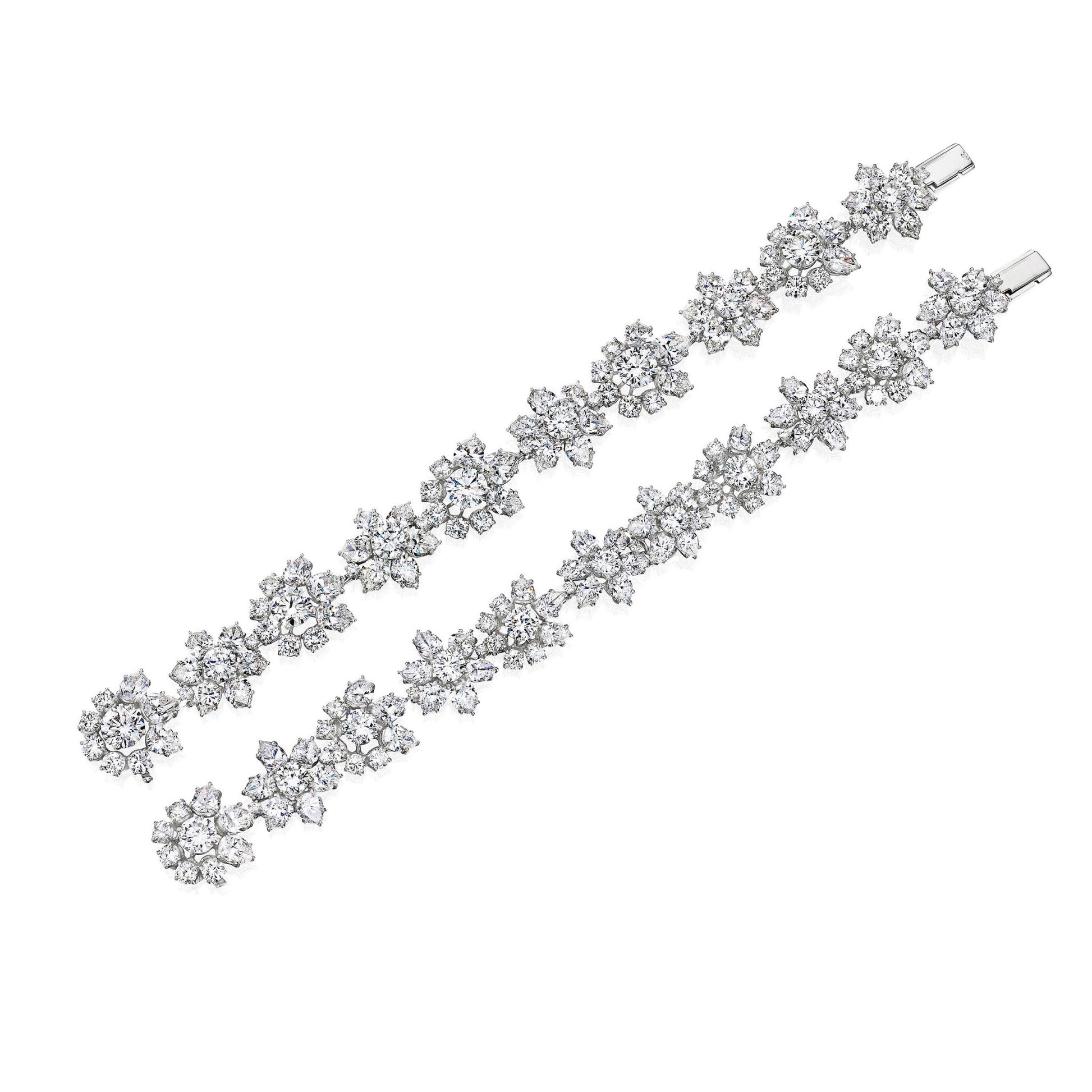 Harry Winston 1950s Platinum Diamond Necklace front