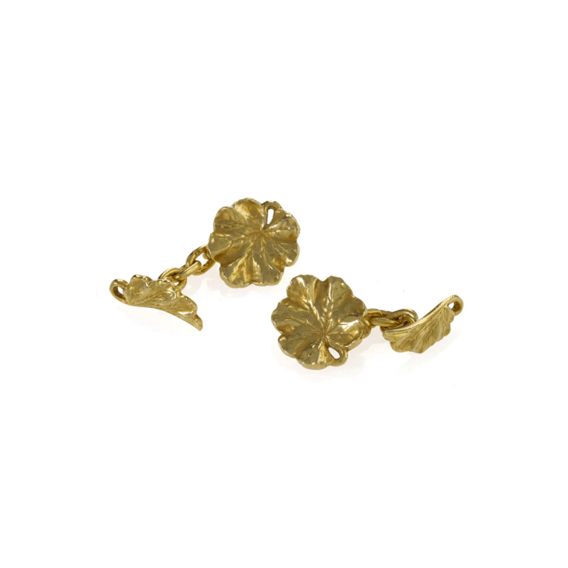 French 1950s 18KT Yellow Gold Cufflinks front