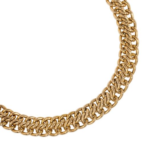 French Retro 18KT Rose Gold Necklace close-up details