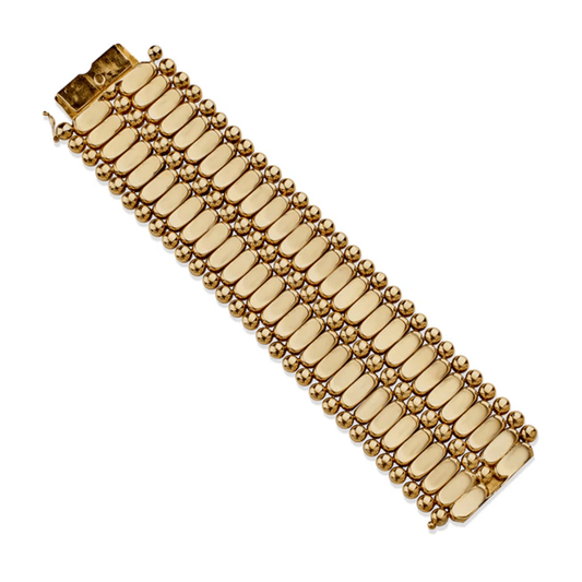 Retro 18KT Yellow Gold Bracelet front